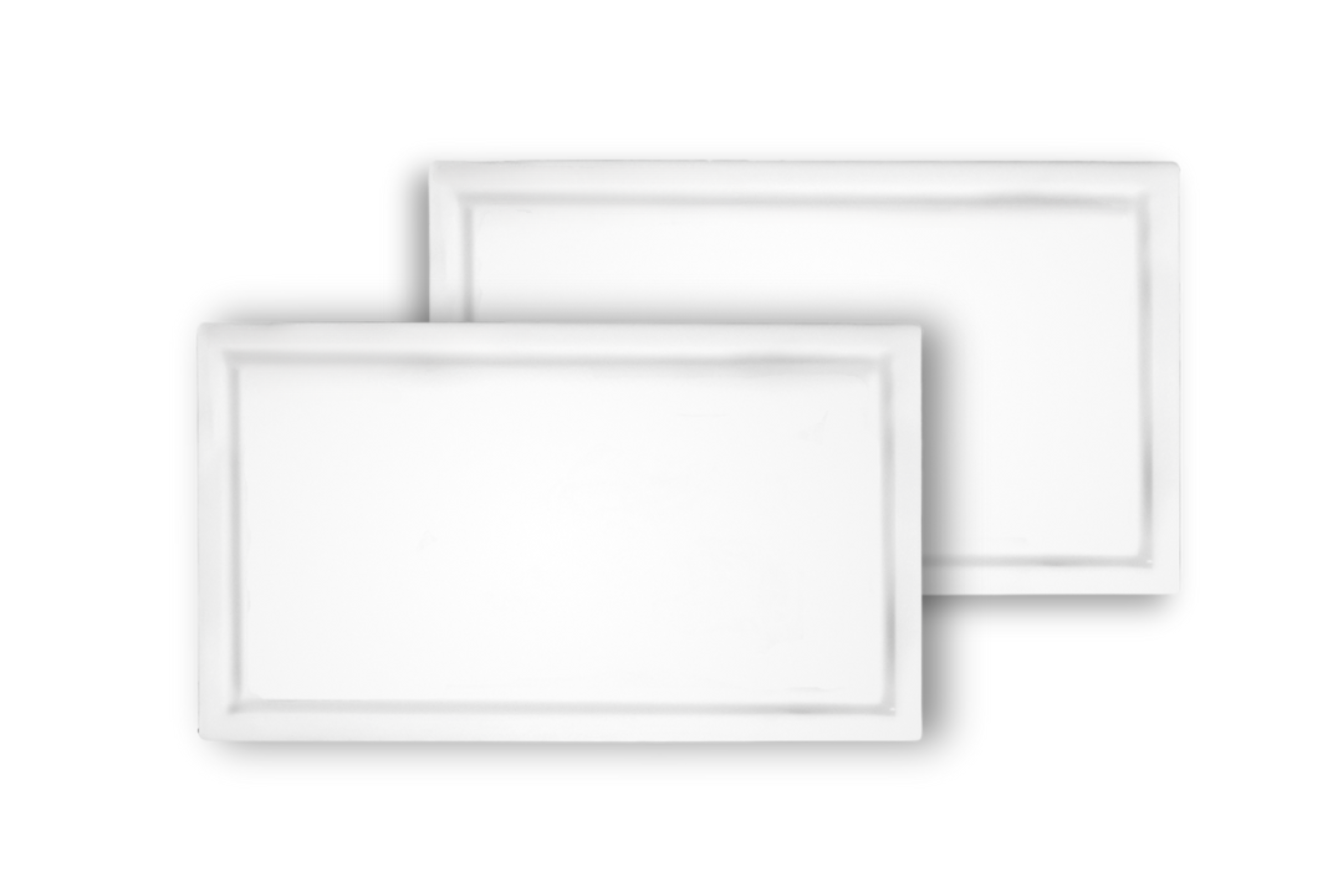 Polyslice - 2-Piece HDPE Serving Plate Set for BBQ - Black & White