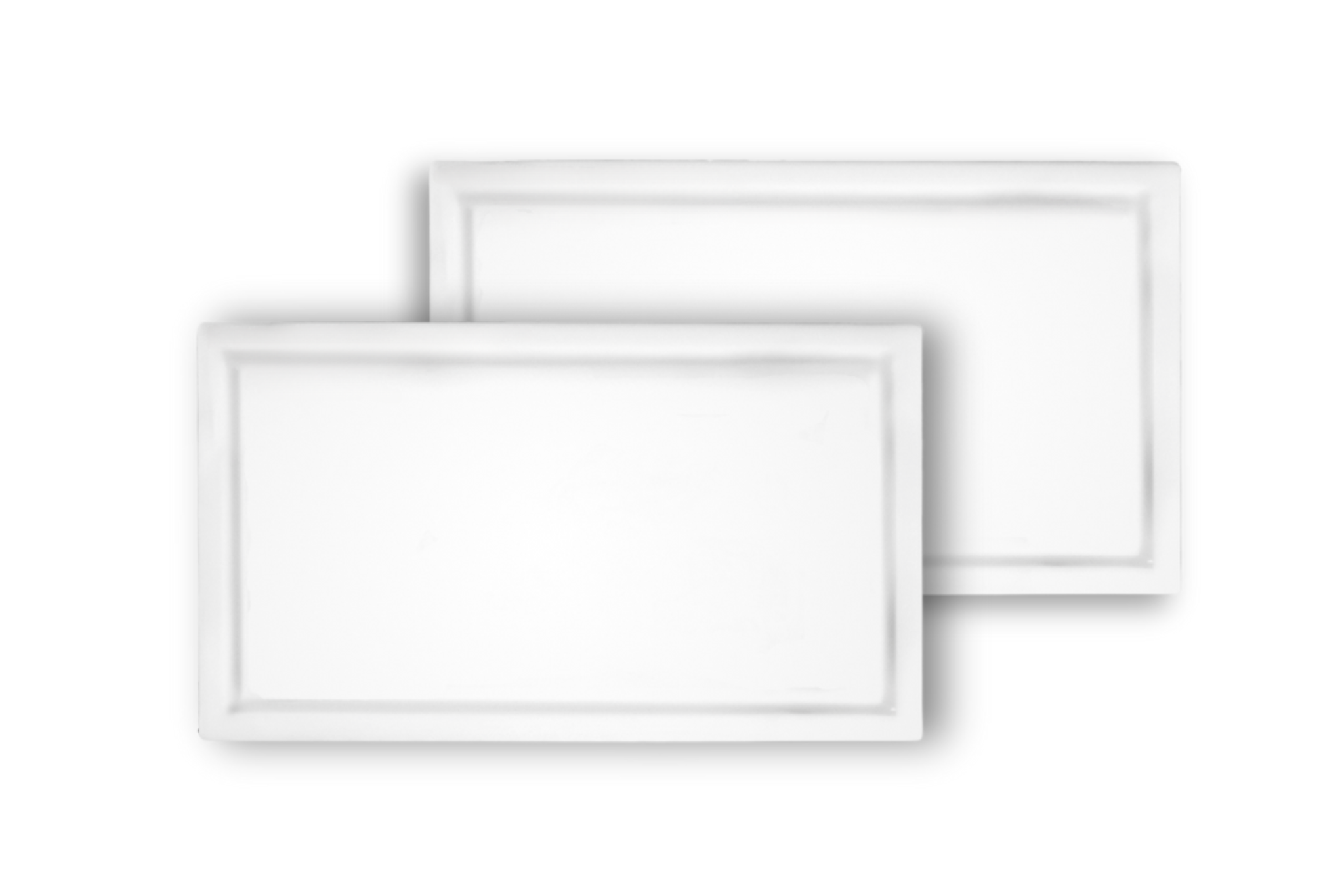 Polyslice - 2-Piece HDPE Serving Plate Set for BBQ - Black & White