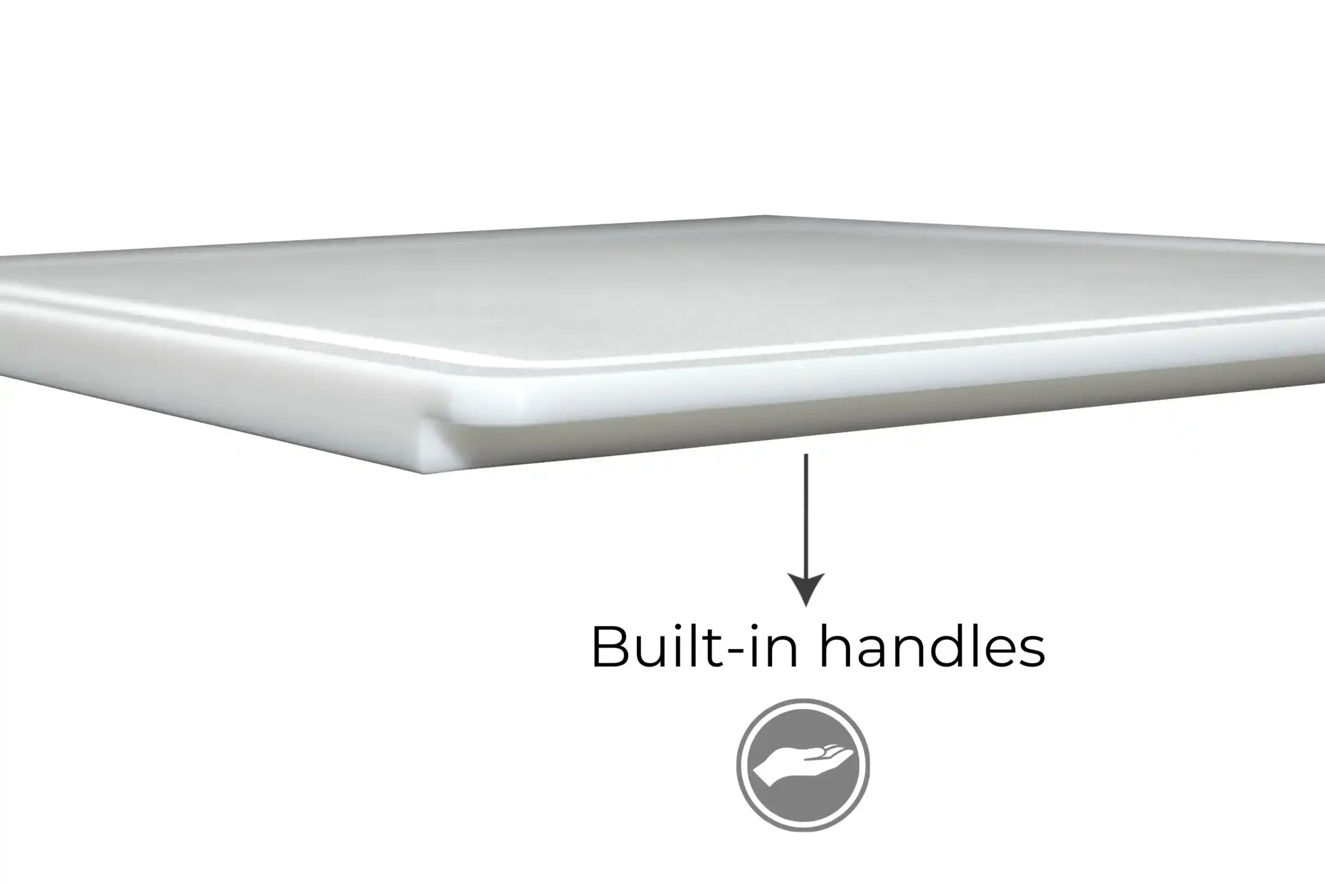 Professional Meat Cutting Board for BBQ - Heavy Duty HDPE with Deep Juice Groove - PolySlice
