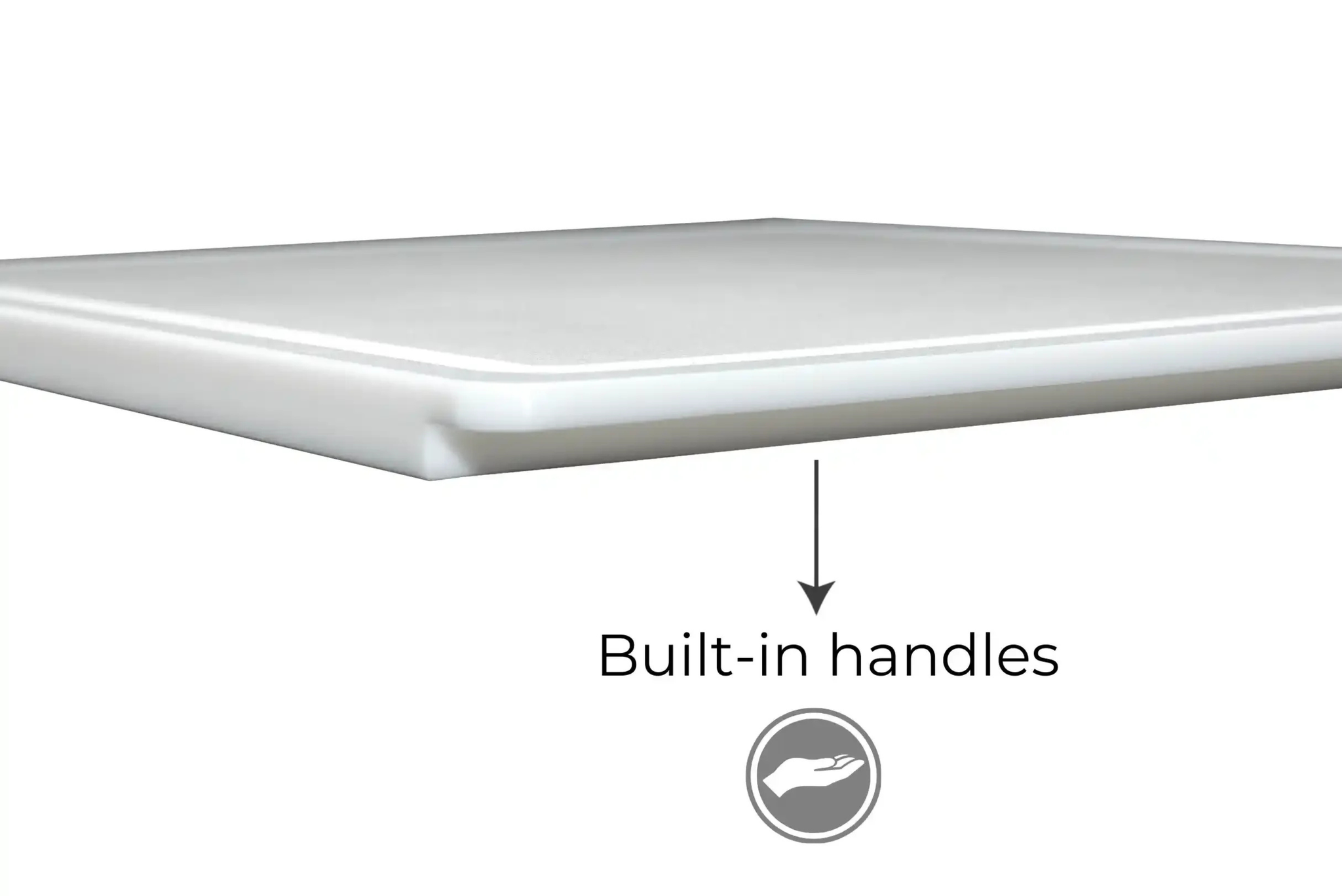 Professional Meat Cutting Board for BBQ - Heavy Duty HDPE with Deep Juice Groove - PolySlice