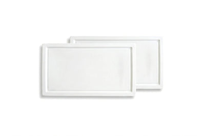 White PolySlice BBQ Serving HDPE Plate Set
