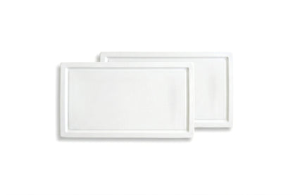 White PolySlice BBQ Serving HDPE Plate Set