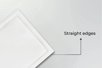 White PolySlice BBQ Plate featuring Straight edges