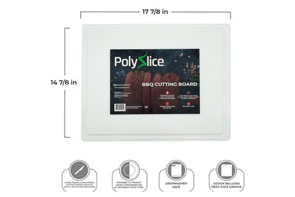 Large White poly cutting board 17.8 x 14.8 inches dimensions chart